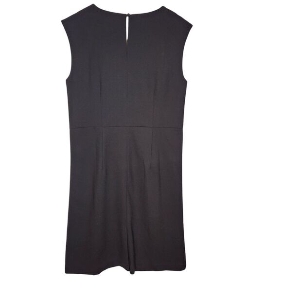 Garnet Hill Essential Black Shift Dress Sleeveless Short Classic Minimalist 8 - Picture 7 of 16